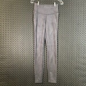 WHBM Runway Faux Suede Legging Gray High Waist Stretch Pants Women's‎ Size 00